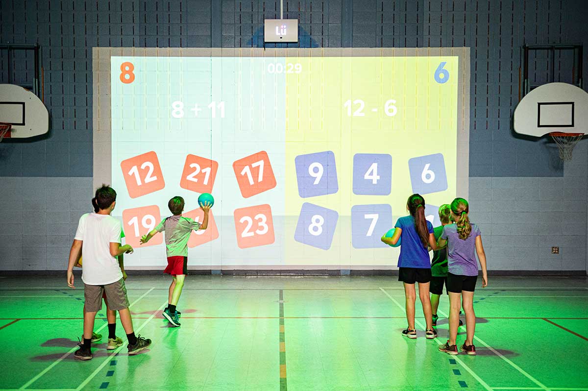 mur interactif jeux