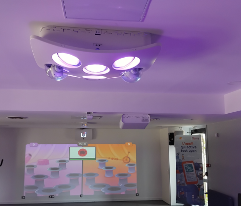 Mur interactif espace sport santé Lyon 