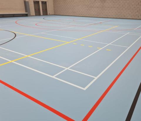 sol sportif de Vezin après rénovation par Idemasport