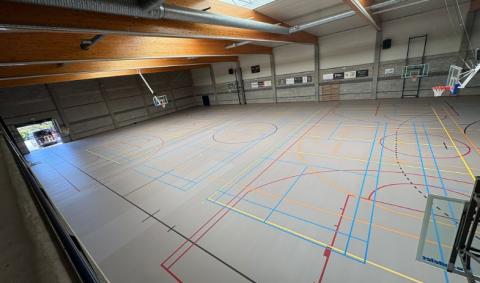 Nouveau revêtement hall sportif d'Hamoir