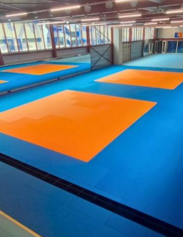 Salle de la VUB équipée par Idema pour les sports de combat