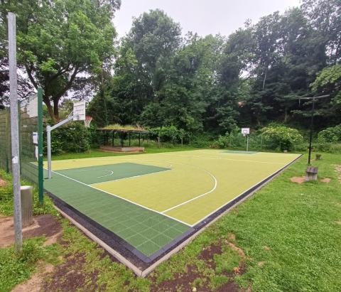 nouveau sol sportif Agora Georges Benoidt Watermael-Boitsfort