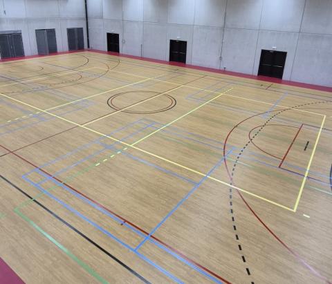nouveau sol sportif à Hautrage