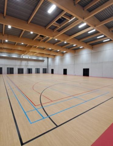 nouveau revêtement de sol sportif Hautrage