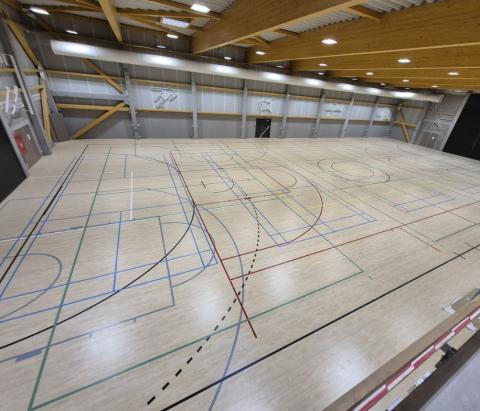 parquet en vinyle centre sportif Fosses-La-Ville