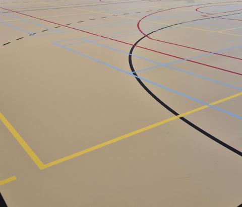 Nouveau sol sportif en polyéruthane à Oupeye