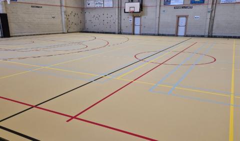 sol sportif hall omnisport oupeye polyuréthane