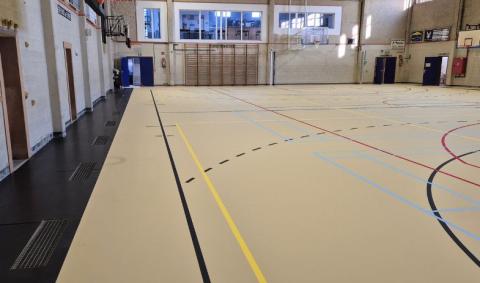 sol sportif hall omnisport oupeye polyuréthane