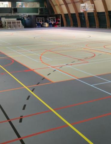 nouveau sol sportif à la bulle de Gérardchamps