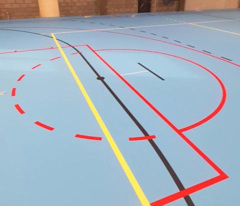 sol sportif PU avec tracés